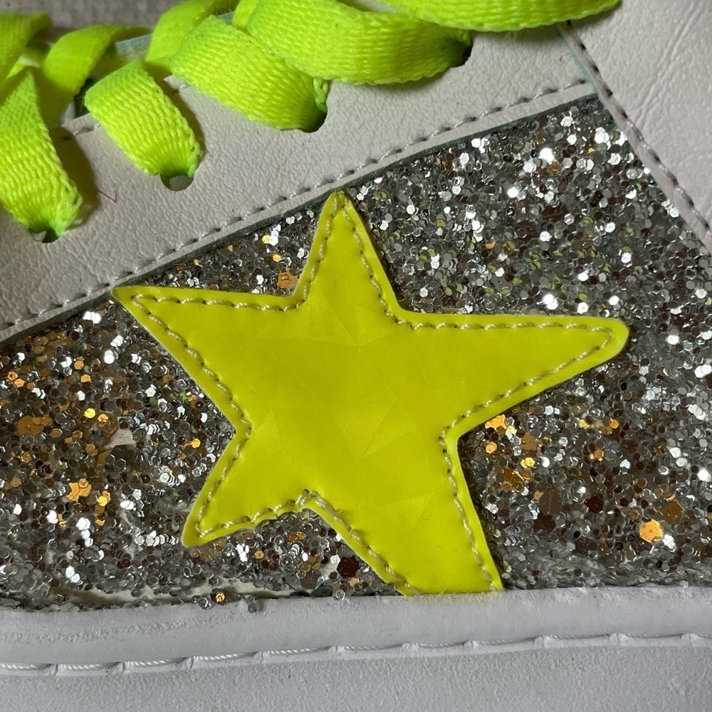 MKS white sneaker with stars and sparkle - Picture 8 of 11